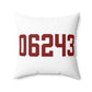 06243 Killingly  Connecticut Zip Code Spun Polyester Square Pillow
