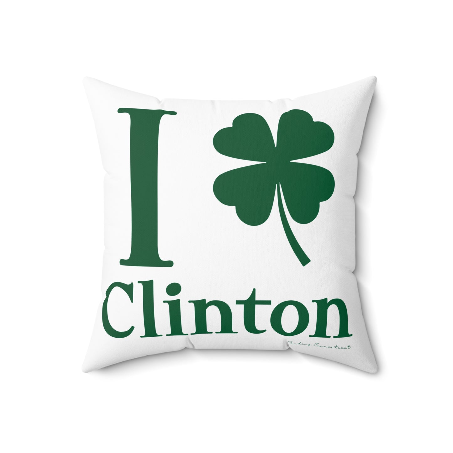 I Clover Clinton Spun Polyester Square Pillow