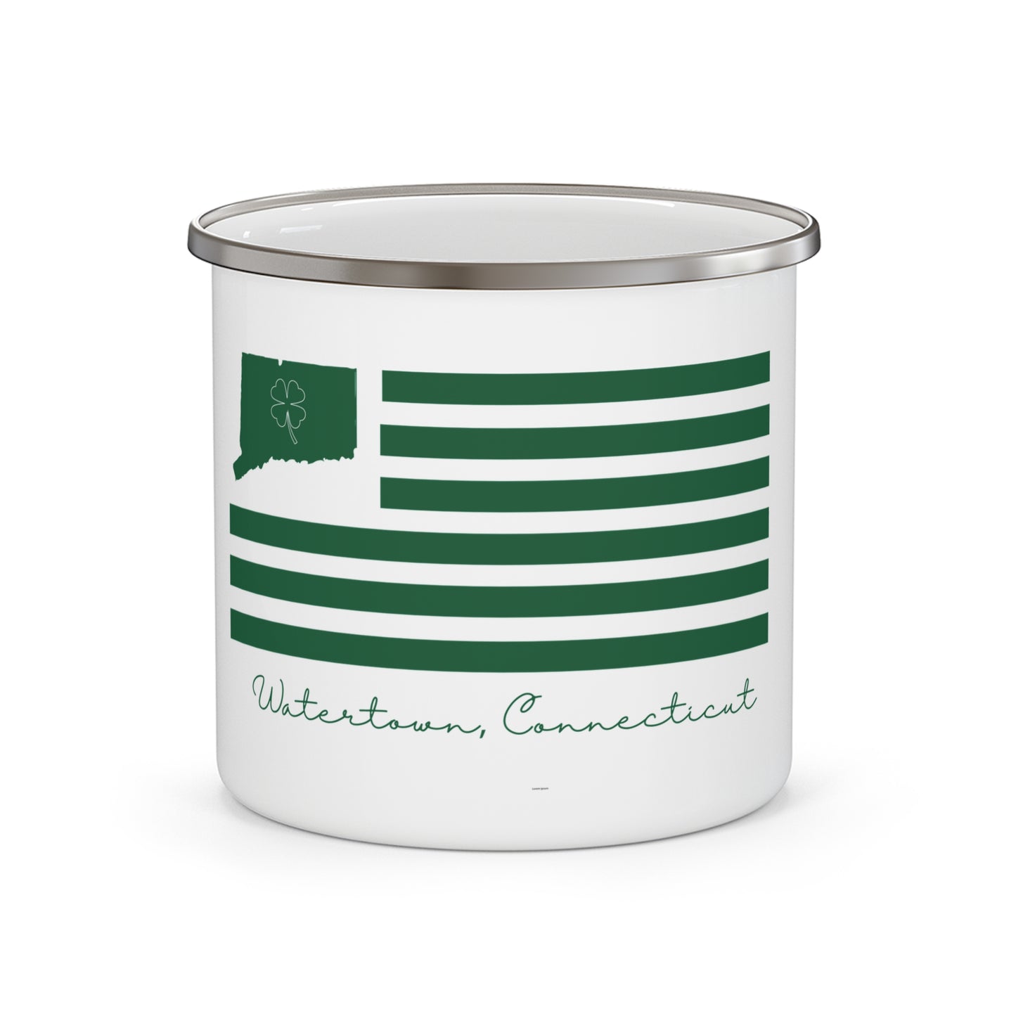 Watertown Connecticut St. Patrick’s Day Flag Enamel Camping Mug