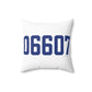 06607 Bridgeport Connecticut Zip Code Spun Polyester Square Pillow