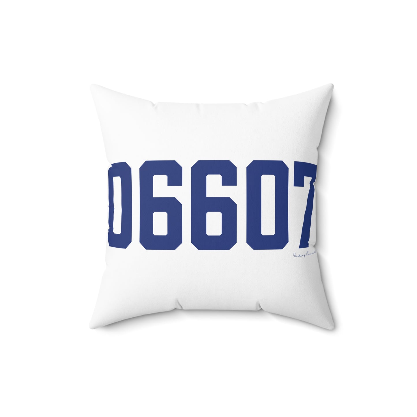 06607 Bridgeport Connecticut Zip Code Spun Polyester Square Pillow