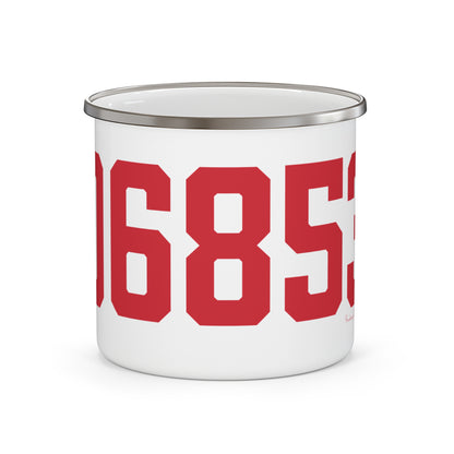 06853 Norwalk Connecticut Zip Code Enamel Camping Mug