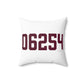 06254 Franklin Connecticut Zip Code Spun Polyester Square Pillow