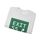 Vintage Exit 55 WCP Sign Unisex Heavy Blend™ Crewneck Sweatshirt