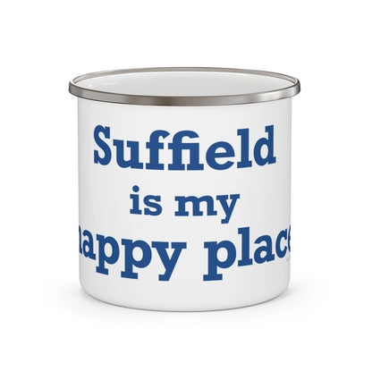 Suffield is My Happy Place Enamel Camping Mug