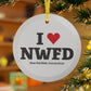 I Heart NWFD Glass Ornaments