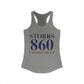 Storrs 860 Connecticut Women's Ideal Racerback Tank Top