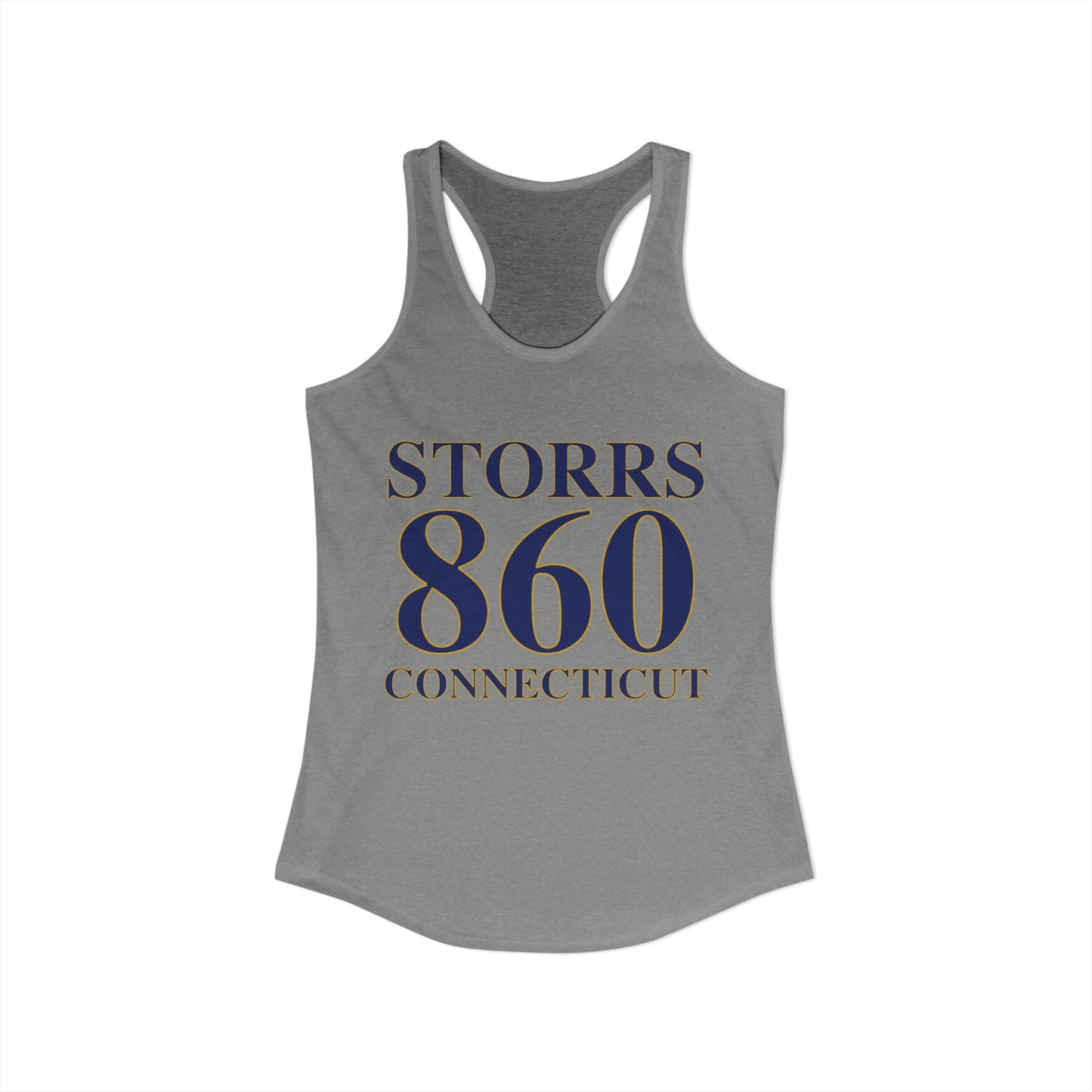 Storrs 860 Connecticut Women's Ideal Racerback Tank Top