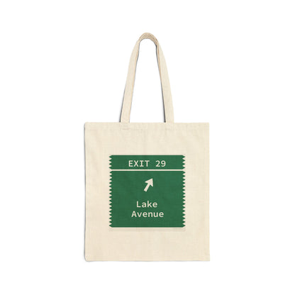 Vintage Merritt Parkway Exit 29 Sign Cotton Canvas Tote Bag