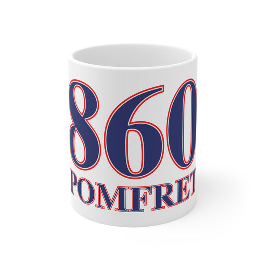860 Pomfret Red, White & Blue Mug 11oz