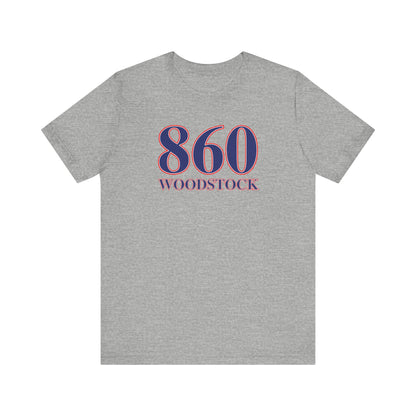 860 Woodstock Red White & Blue Unisex Jersey Short Sleeve T-Shirt