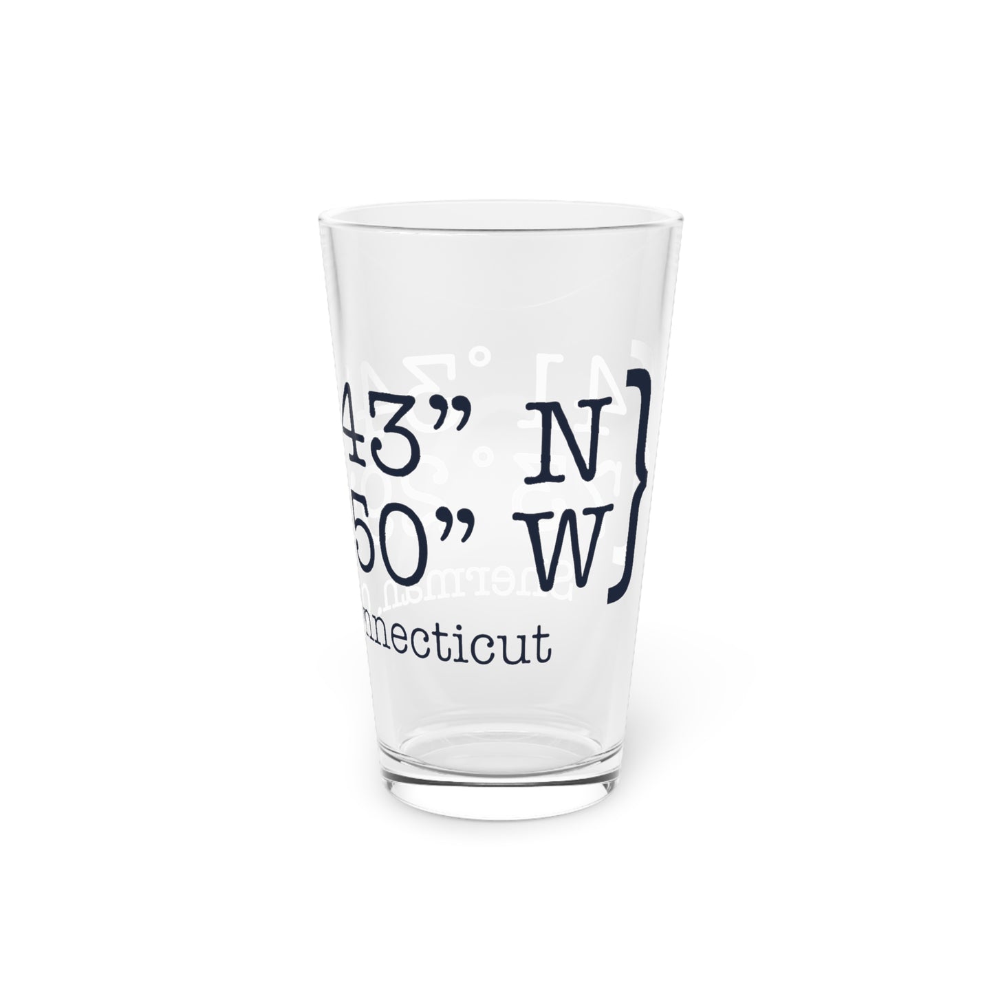 Sherman Coordinates Pint Glass, 16oz
