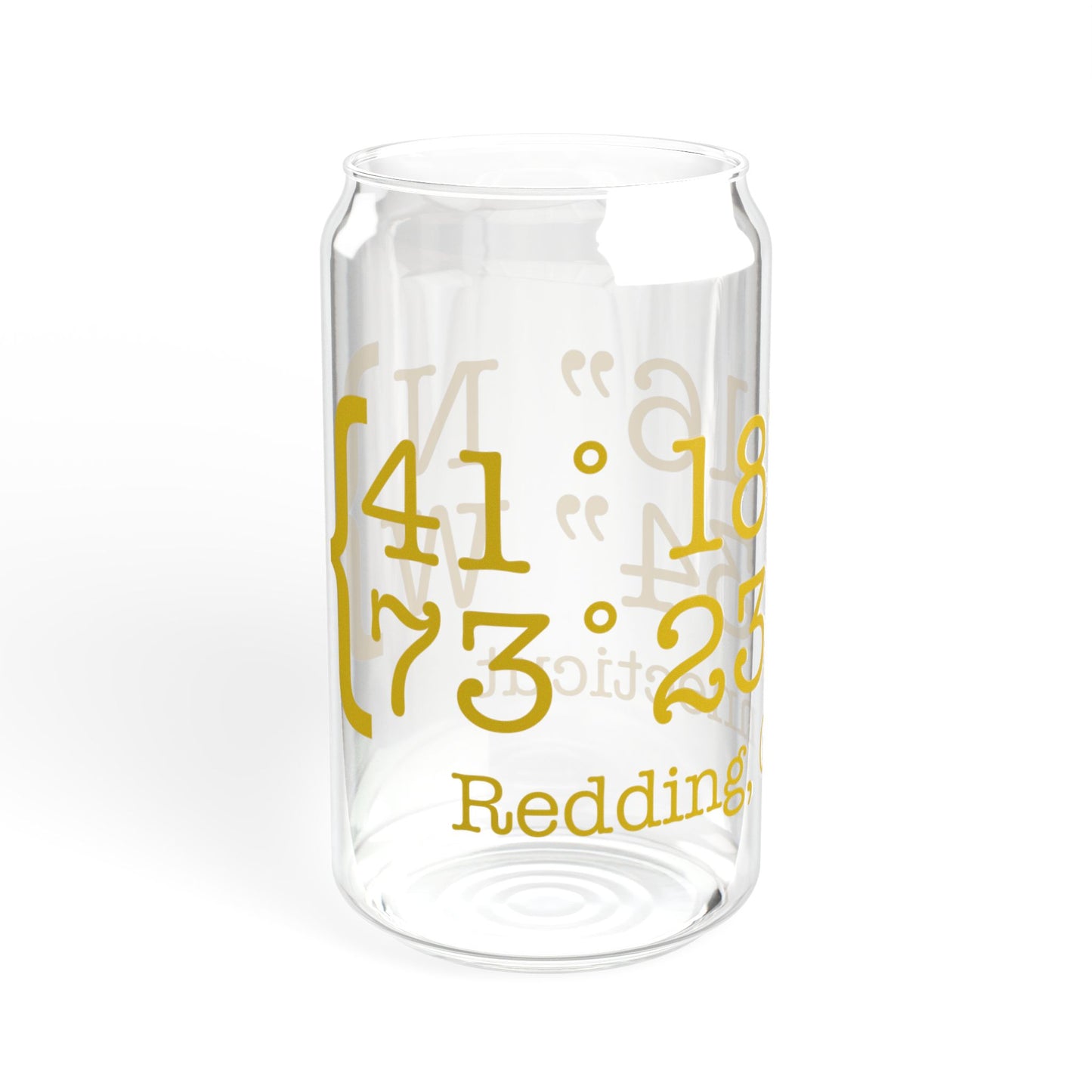 Redding Coordinates Sipper Glass, 16oz