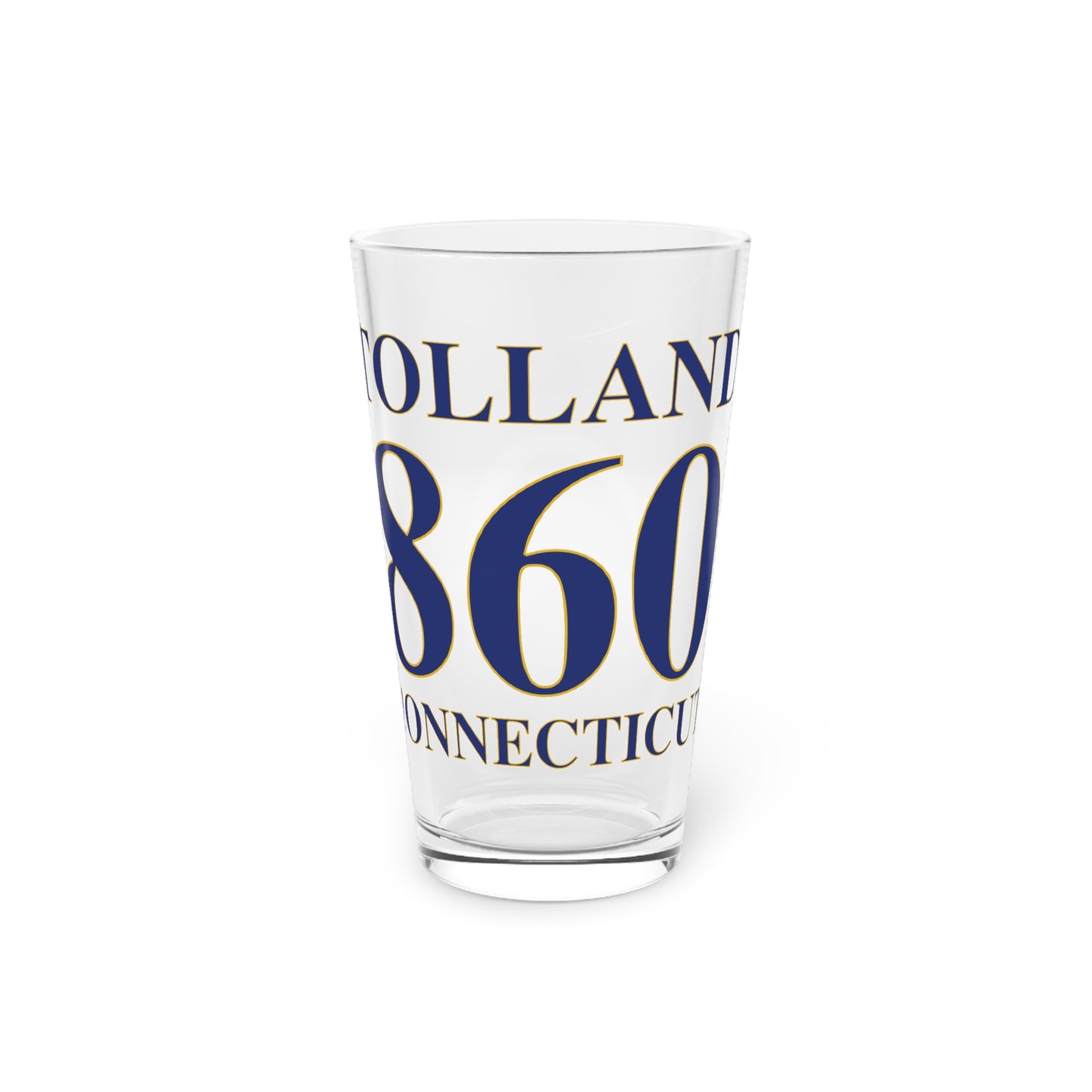 Tolland 860 Connecticut Pint Glass, 16oz