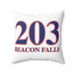 203 Beacon Falls Red White & Blue Spun Polyester Square Pillow