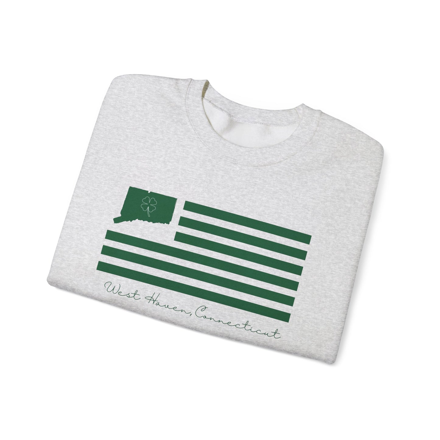 West Haven Connecticut St Patrick’s Day Flag Unisex Heavy Blend™ Crewneck Sweatshirt