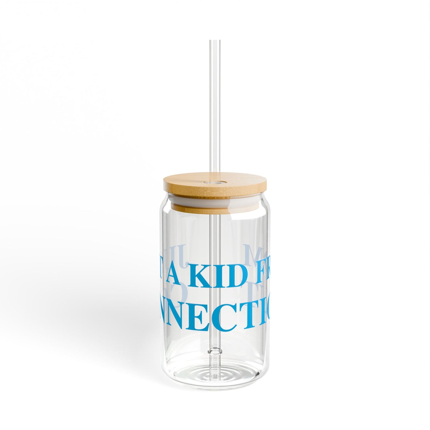 Just a kid from Connecticut Sipper Glass, 16oz