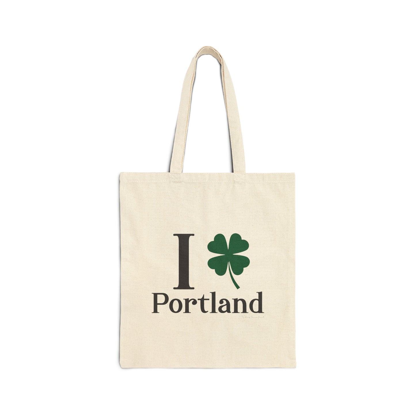 I Clover Portland Cotton Canvas Tote Bag