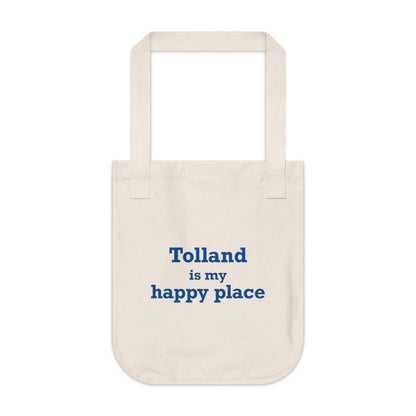 Tolland is My Happy Place Organic Canvas Tote Bag