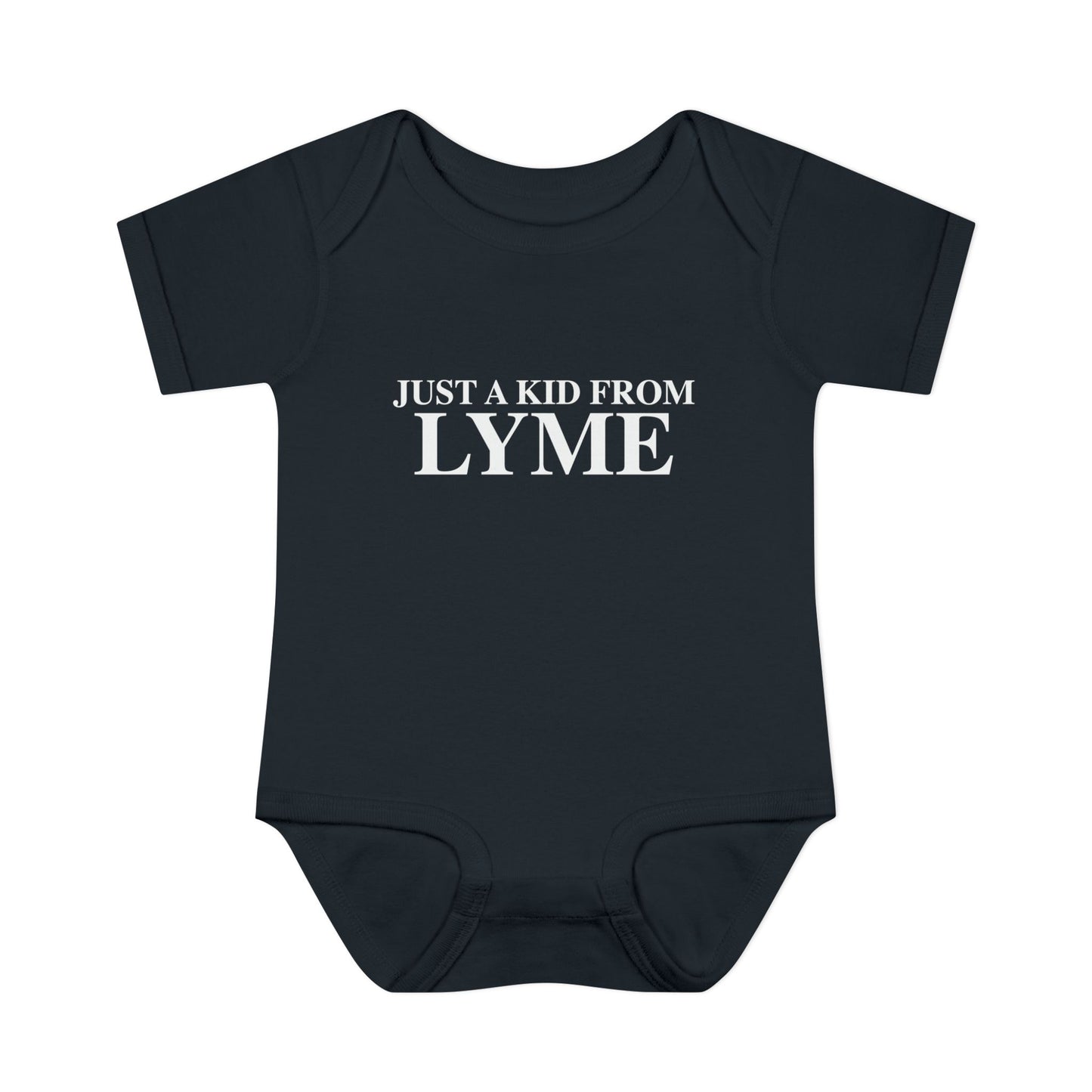 Just a kid from Lyme Infant Baby Rib Bodysuit