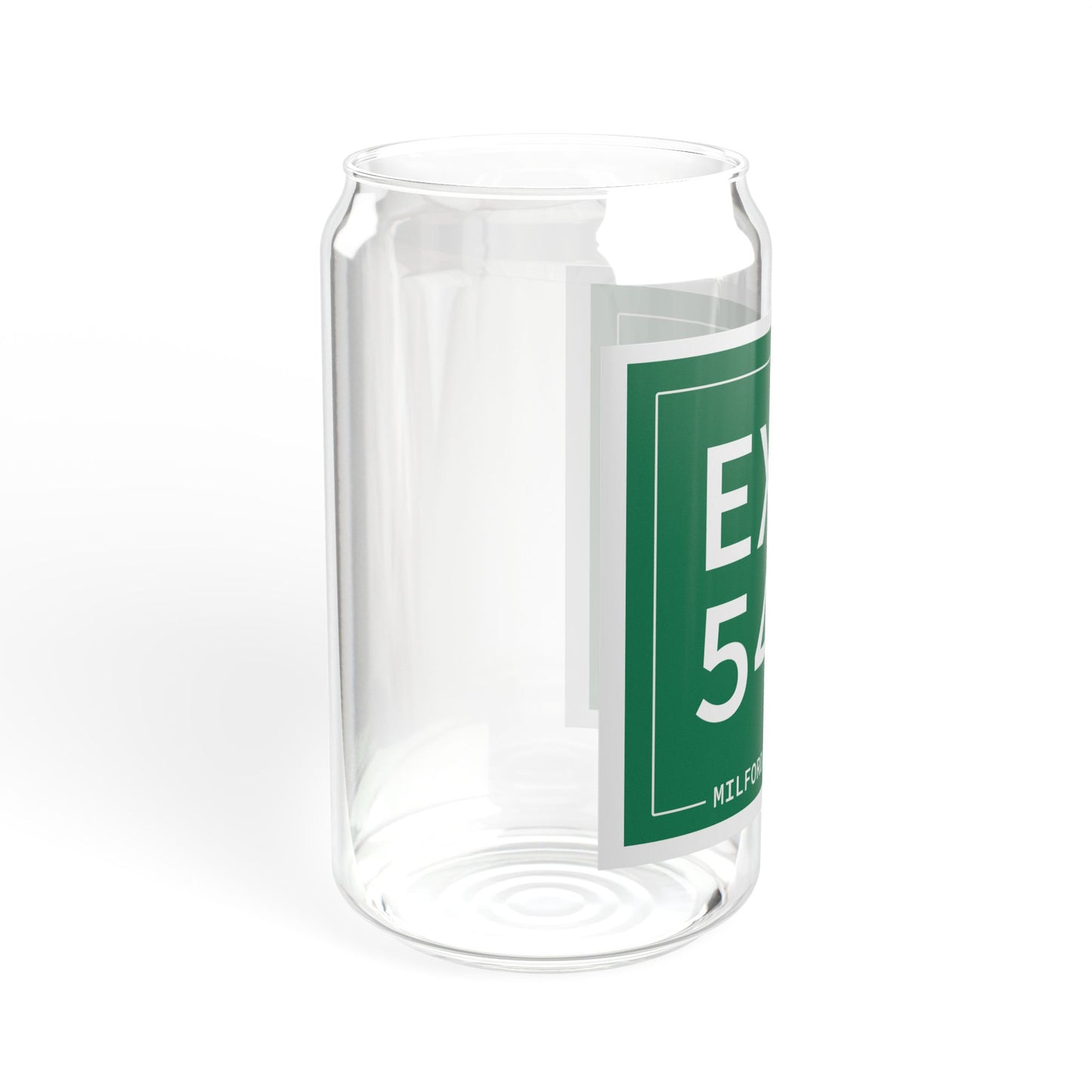 Vintage Exit 54  Merritt Parkway Sign Sipper Glass, 16oz