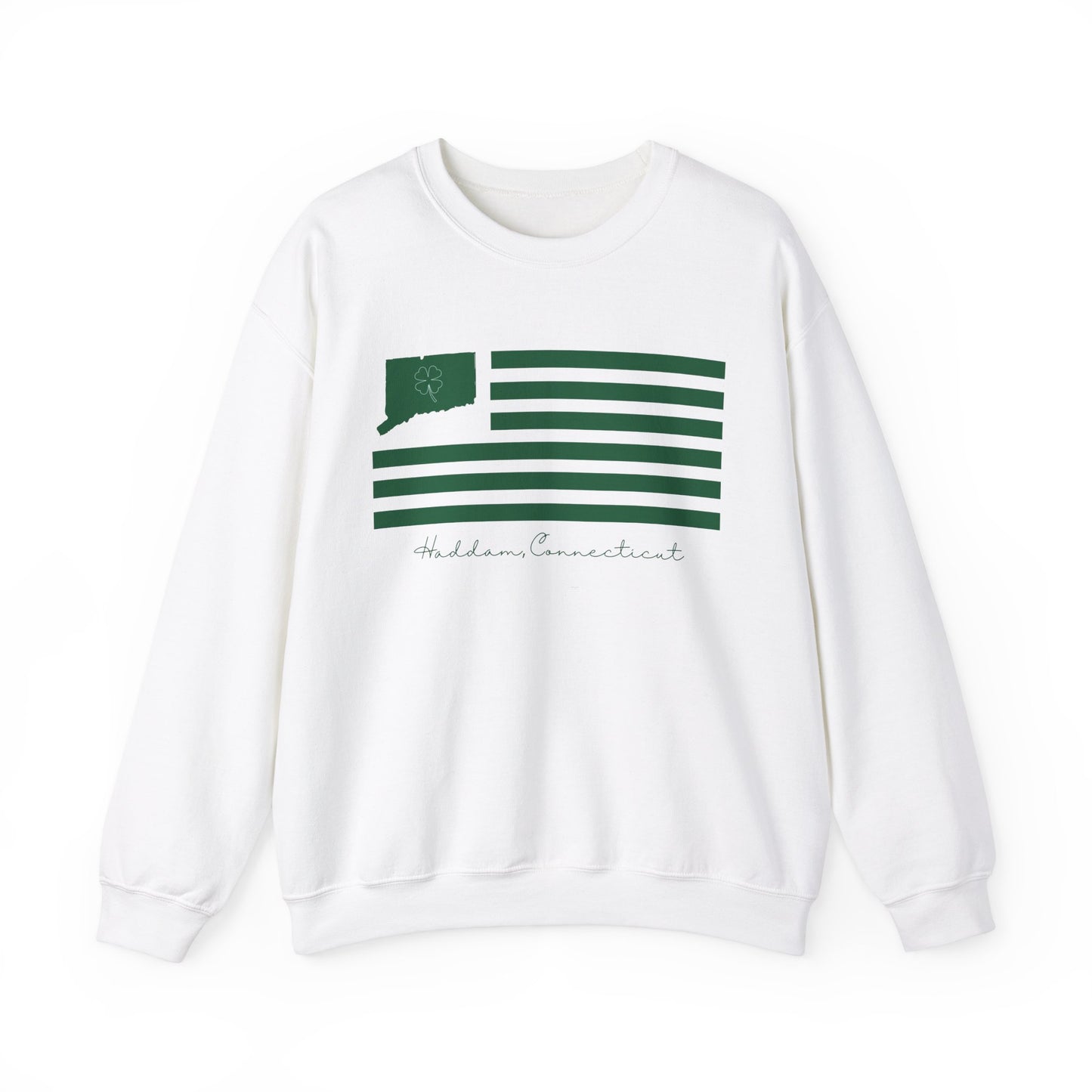 Haddam Connecticut St. Patrick’s Day Flag Unisex Heavy Blend™ Crewneck Sweatshirt