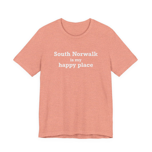 South Norwalk is My Happy Place Unisex Jersey Short Sleeve T-Shirt