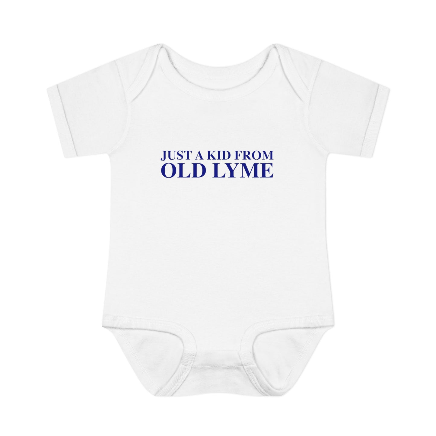 Just a kid from Old Lyme Infant Baby Rib Bodysuit
