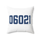 06021 Colebrook Connecticut Zip Code Polyester Square Pillow