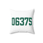 06375 New London Connecticut Zip Code Spun Polyester Square Pillow