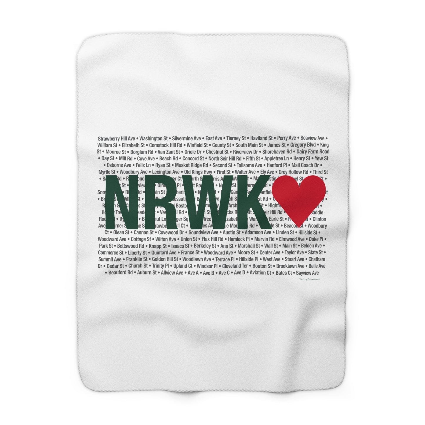 Norwalk Love Sherpa Fleece Blanket