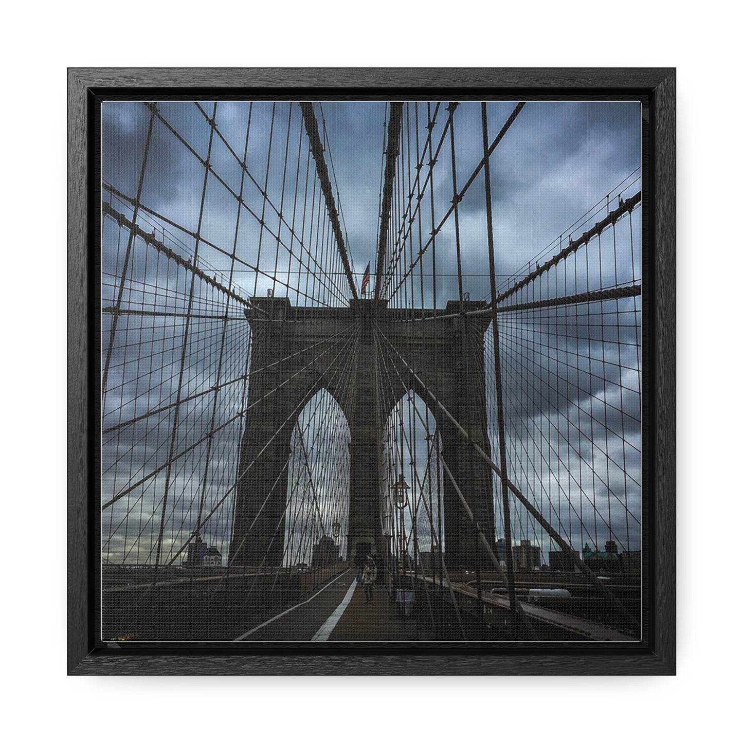 In the middle of the bridge Gallery Canvas Wraps, Square Frame
