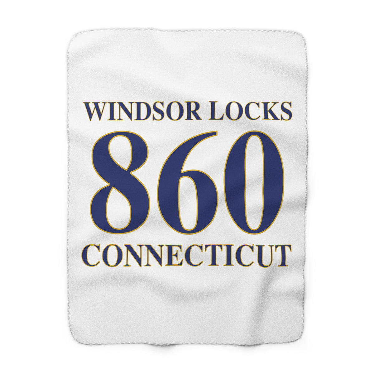 Windsor Locks 860 Connecticut Sherpa Fleece Blanket
