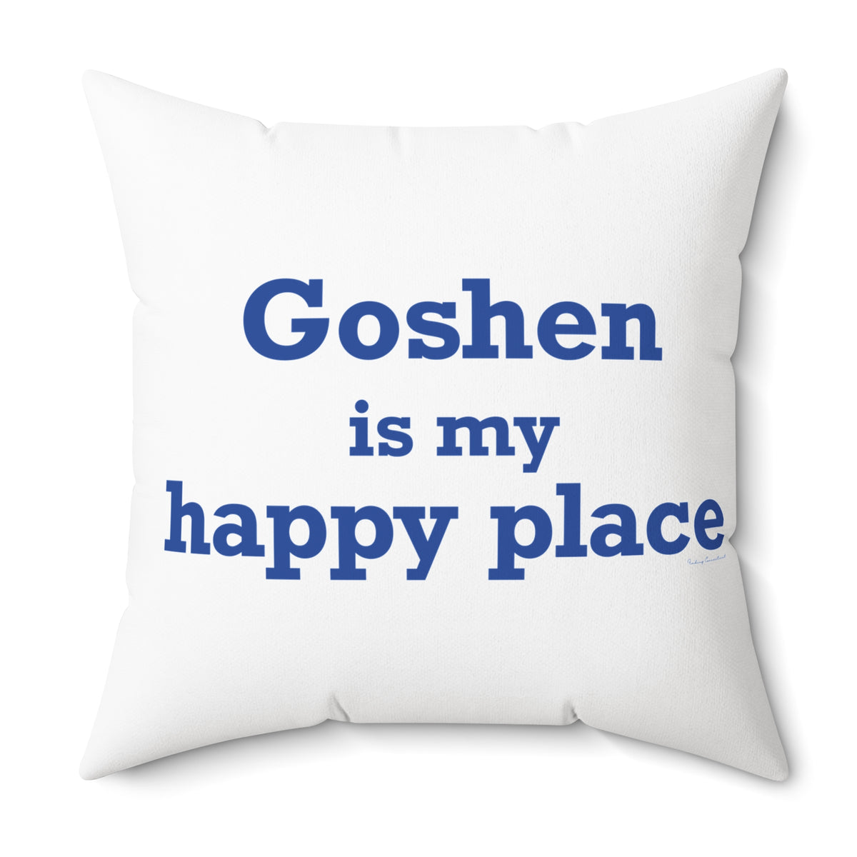 Goshen is My Happy Place Polyester Square Pillow