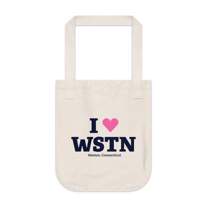 I Heart WSTN Organic Canvas Tote Bag
