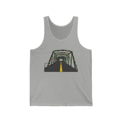 Saugatuck Bridge Lights Unisex Jersey Tank Top