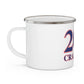 203 Cranbury Red, White & Blue Enamel Camping Mug