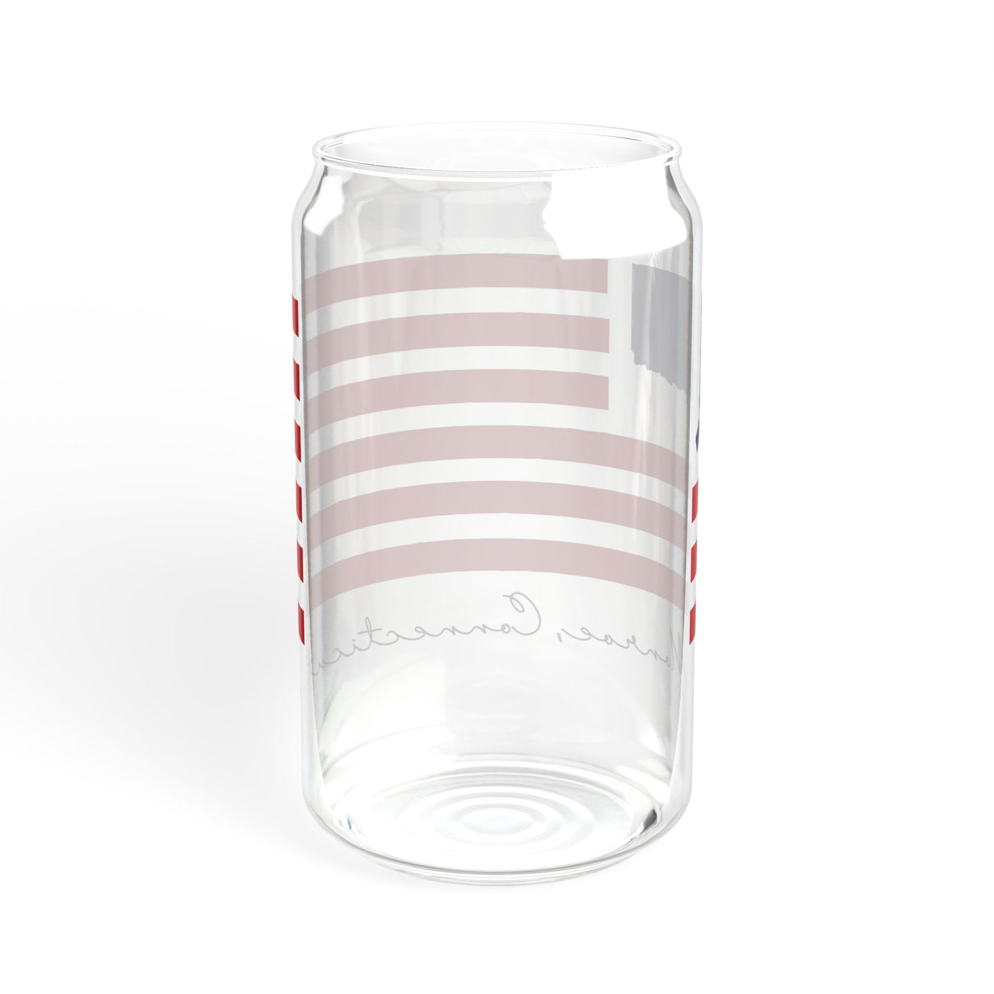 Monroe Connecticut Flag Sipper Glass, 16oz