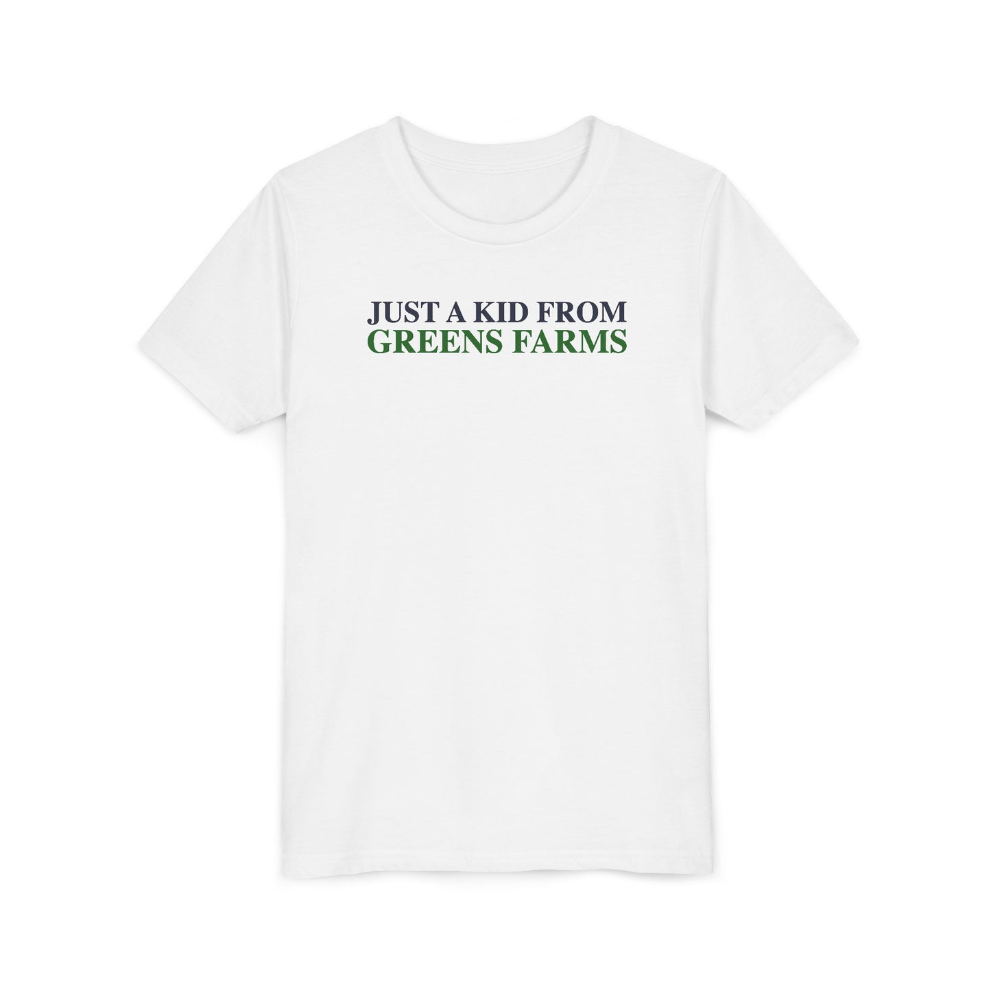 Just a kid from Greens Farms Youth Short Sleeve T-Shirt