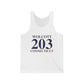 Wolcott 203 Connecticut Unisex Jersey Tank Top
