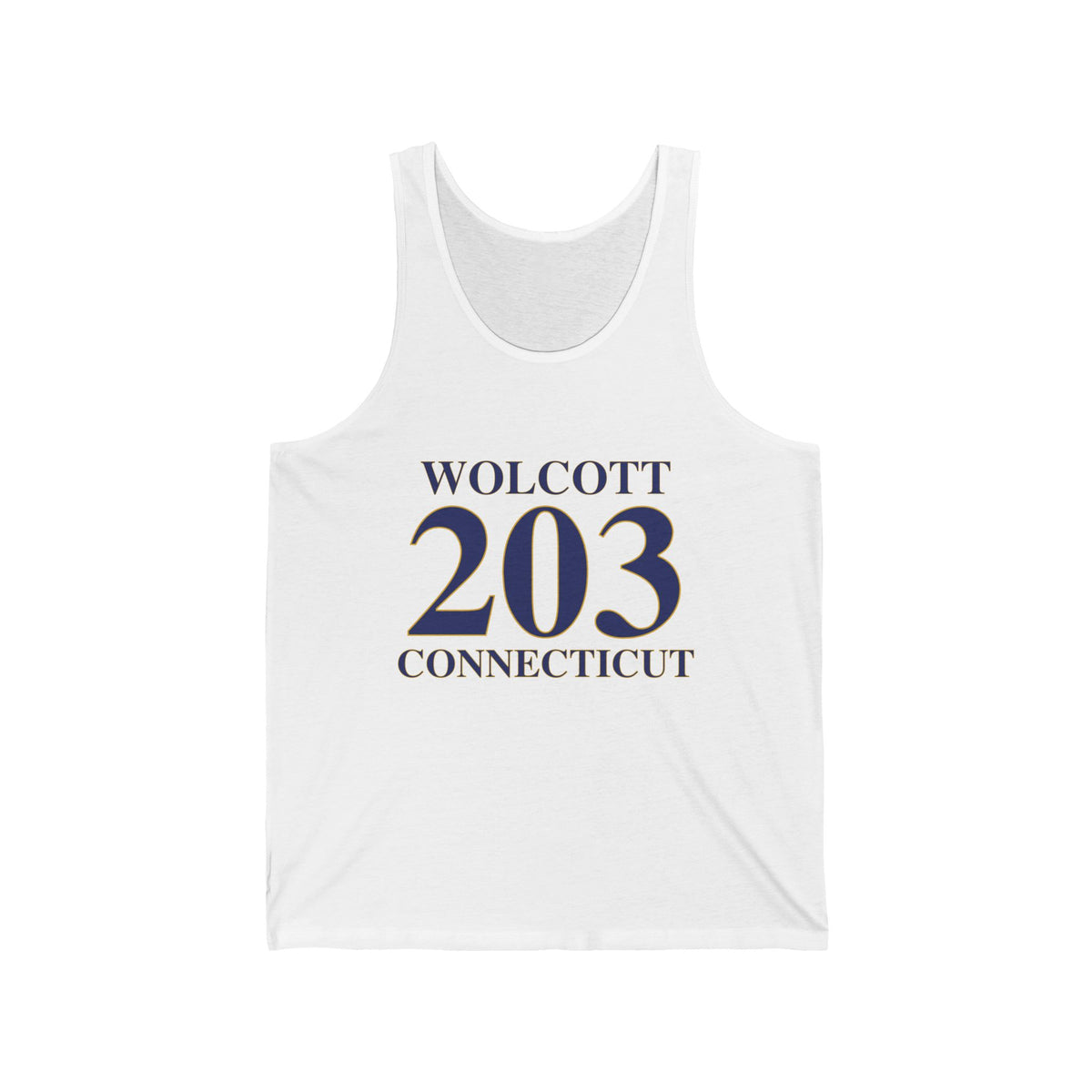 Wolcott 203 Connecticut Unisex Jersey Tank Top