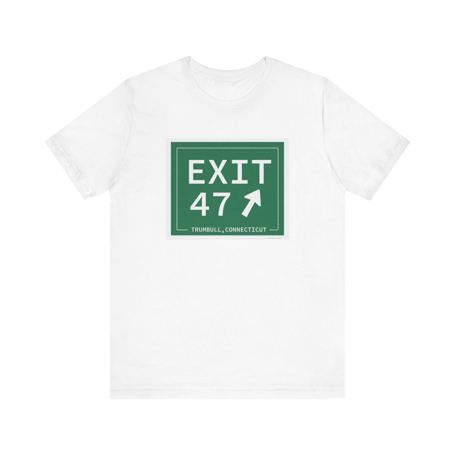 Vintage Exit 47 Merritt Parkway Sign Unisex Jersey Short Sleeve T-Shirt