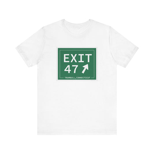Vintage Exit 47 Merritt Parkway Sign Unisex Jersey Short Sleeve T-Shirt