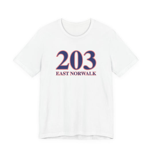 203 East Norwalk Red, White & Blue Unisex Jersey Short Sleeve T-Shirt