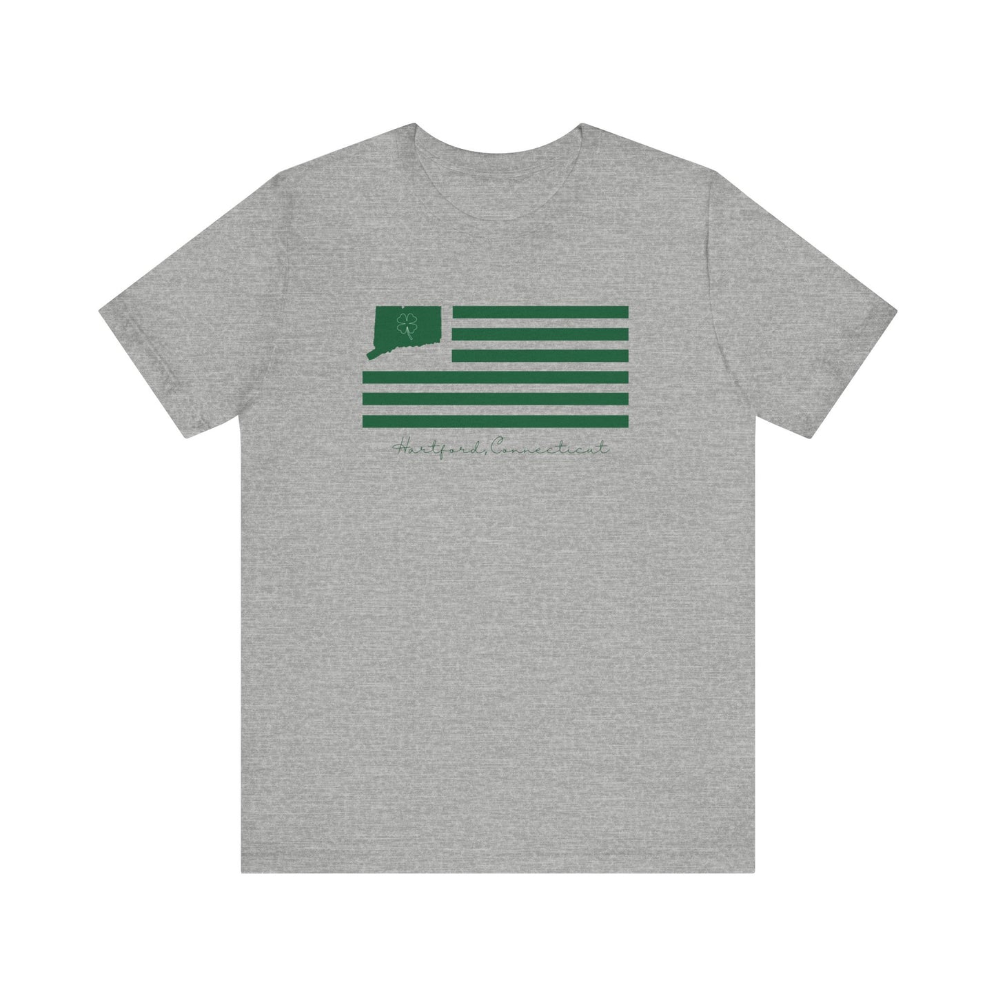 Hartford Connecticut St. Patrick’s Day Flag Unisex Jersey Short Sleeve T-Shirt