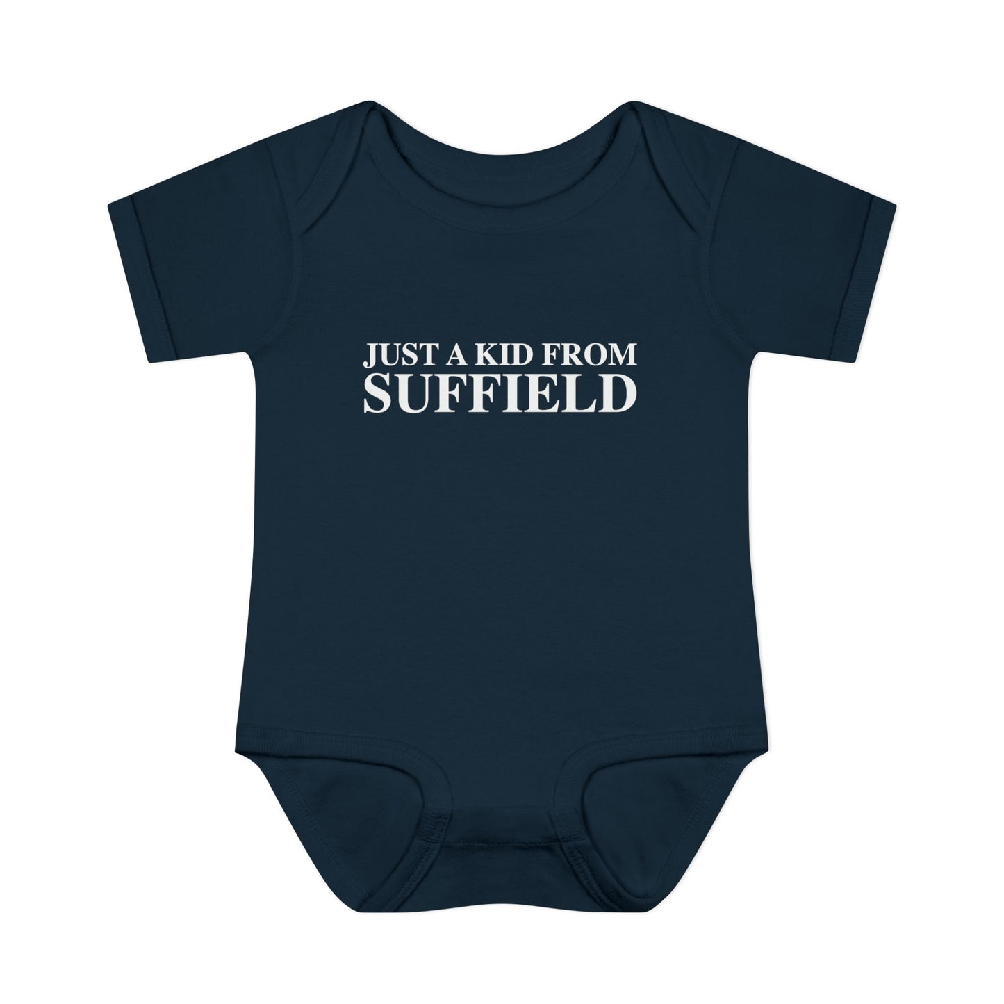 Just a kid from Suffield Infant Baby Rib Bodysuit