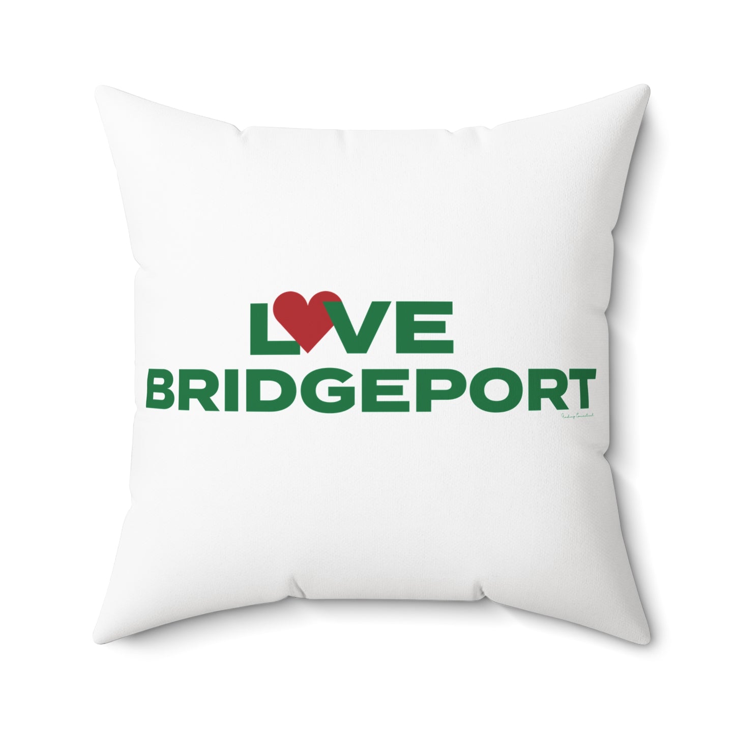 Love Bridgeport Spun Polyester Square Pillow