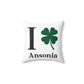 I Clover Ansonia Spun Polyester Square Pillow