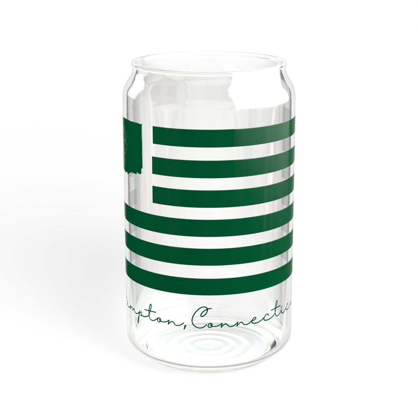 Hampton Connecticut St. Patrick’s Day Flag  Sipper Glass, 16oz
