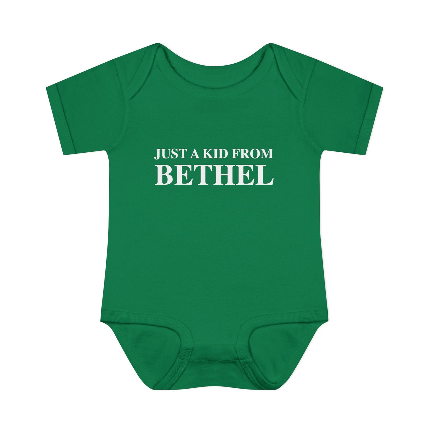 Just a kid from Bethel Infant Baby Rib Bodysuit